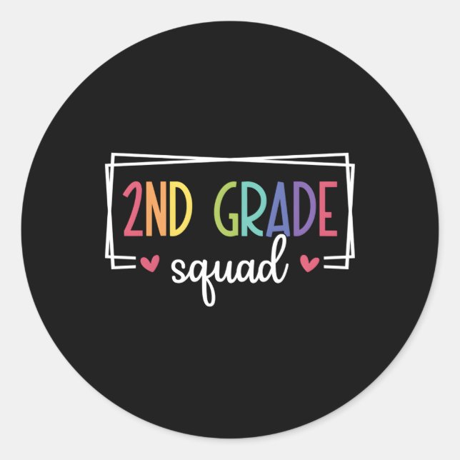 Sticker Rond Enseignants D'Escadron De Deuxième Année 2E Année  (Devant)