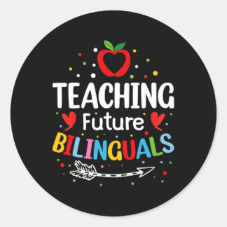 Sticker Rond Enseigner les futurs bilingues - Enseignants d'esp