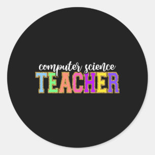 Sticker Rond Enseigner l'informatique Enseignant en sciences du