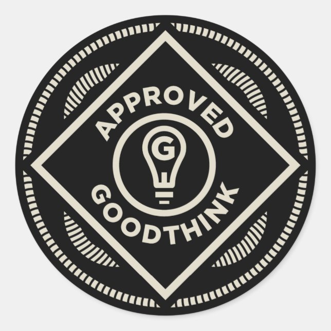 Sticker Rond Ensemble d'autocollants approuvés Goodthink (Devant)