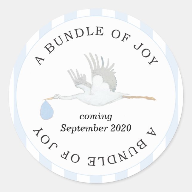Sticker Rond Ensemble de chevalets Joy Baby Boy (Devant)