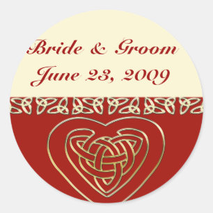 Sticker Rond Ensemble de Mariages de coeur celtique