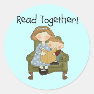 Sticker Rond Ensemble lus maman et T-shirts et cadeaux de