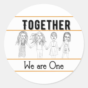 Sticker Rond "Ensemble, nous avons un ans",