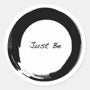 Sticker Rond Enso avec Just Be