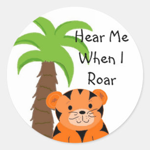 Sticker Rond Entends-moi quand je rugis