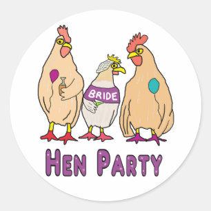 Sticker Rond Enterrement de vie de jeune fille