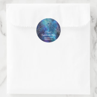Sticker Rond Enterrement de vie de jeune fille aquarelle mystiq