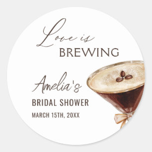Sticker Rond Enterrement de vie de jeune fille Espresso Martini