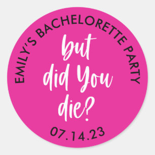 Sticker Rond Enterrement de vie de jeune fille personnalisé Mai