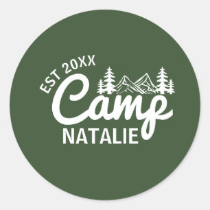 Sticker Rond Enterrement de vie de jeune fille personnalisé pou