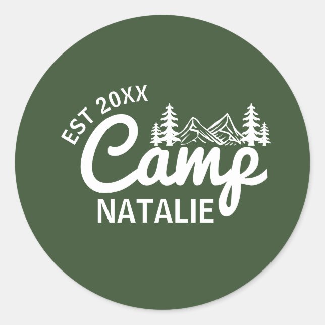 Sticker Rond Enterrement de vie de jeune fille personnalisé pou (Devant)