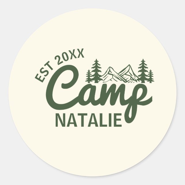 Sticker Rond Enterrement de vie de jeune fille personnalisé pou (Devant)