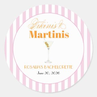 Sticker Rond Enterrements de vie de jeune fille Bikinis & Marti