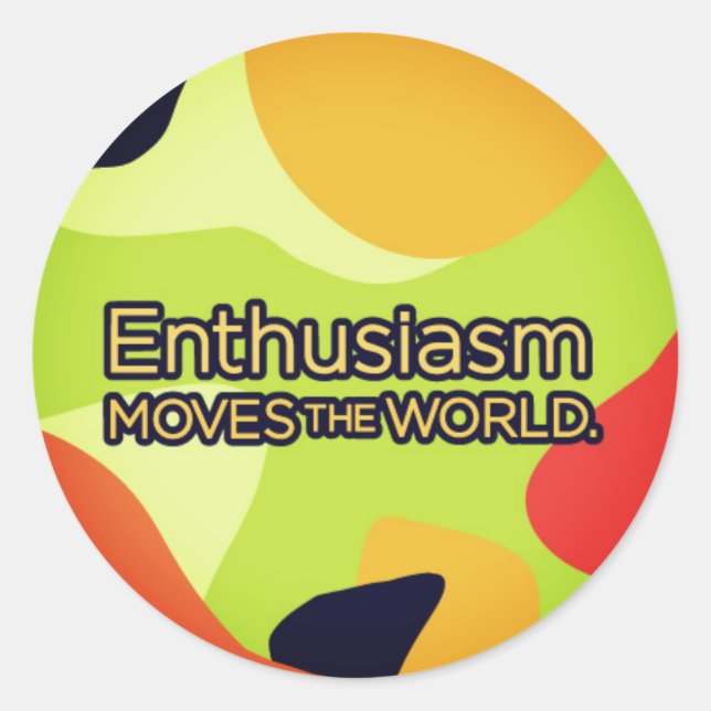 Sticker Rond Enthousiasme biologique moderniste (Devant)