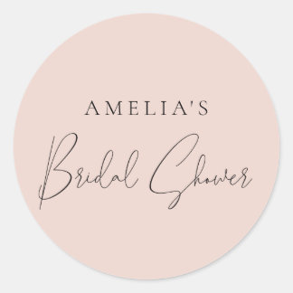 Sticker Rond Entonnement Mariage Rose Moderne 