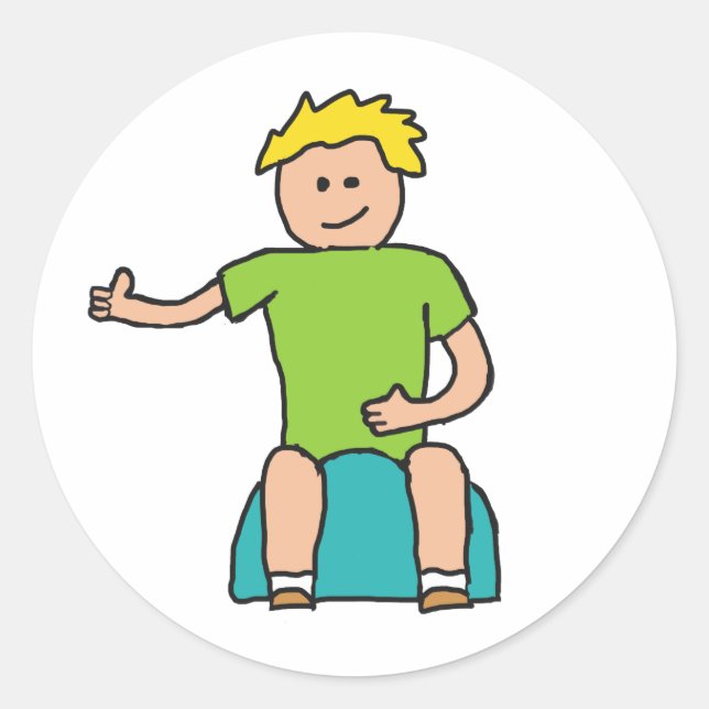 Sticker Rond Entraînement à l'essai (Devant)