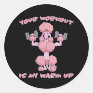 Sticker Rond Entraînement amusant pour la condition physique de