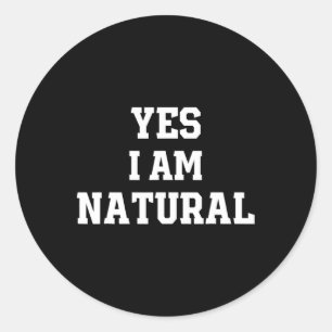 Sticker Rond Entraînement De Gymnastique Natty Funny Oui Je Sui