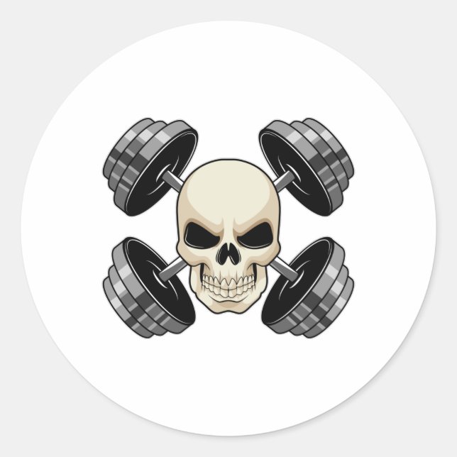 Sticker Rond Entraînement de la résistance du crâne (Devant)