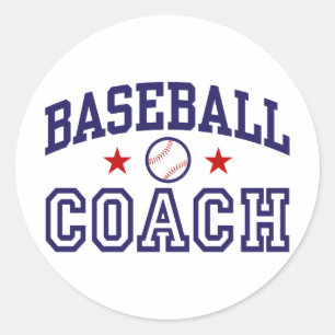 Sticker Rond Entraîneur de baseball