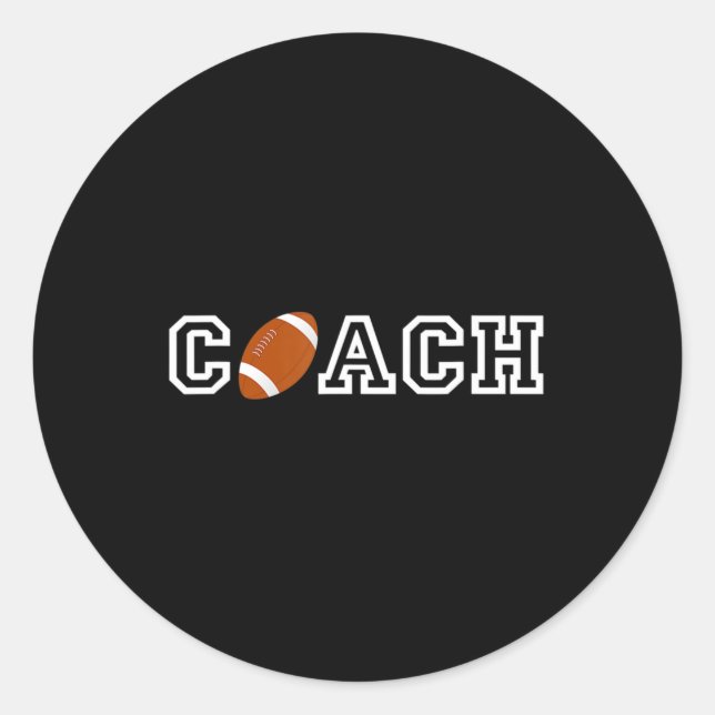 Sticker Rond Entraîneur de football T Appréciation cadeau pour  (Devant)