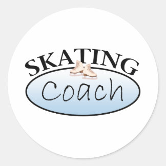 Sticker Rond Entraîneur de patinage artistique