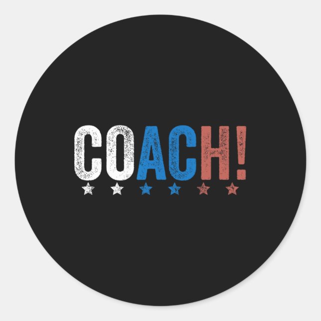 Sticker Rond Entraîneur ! Harris Walz 2024 Kamala Harris Tim Wa (Devant)