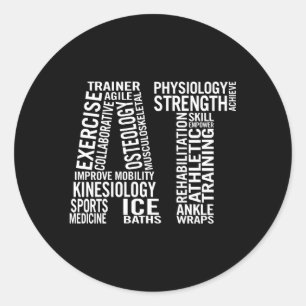Sticker Rond Entraîneur sportif Engin d'entraînement sportif