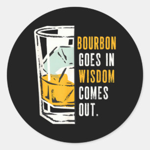 Sticker Rond Entre Dans La Sagesse Sort Amusant Amant Design