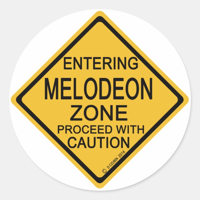Sticker Rond Entrée dans la zone Melodeon (Devant)