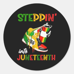 Sticker Rond Entrée dans le 18 juin 1865 Pride Noir Africain