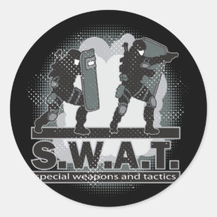 Sticker Rond Entrée de l'équipe SWAT