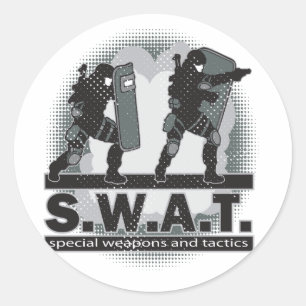 Sticker Rond Entrée de l'équipe SWAT