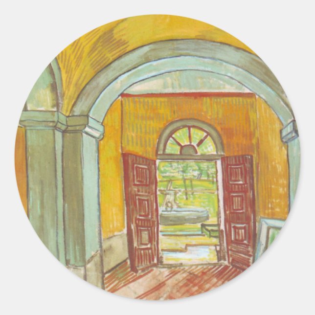Sticker Rond Entrée Van Gogh Hall de l'hôpital Saint-Paul (Devant)