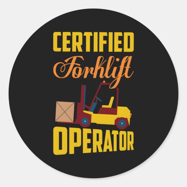 Sticker Rond Entrepôt de levage certifié par l'opérateur (Devant)