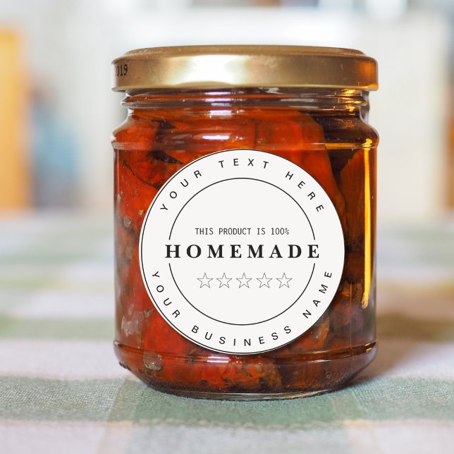 Sticker Rond Entreprise artisanale entièrement modifiable (Créateur téléchargé)