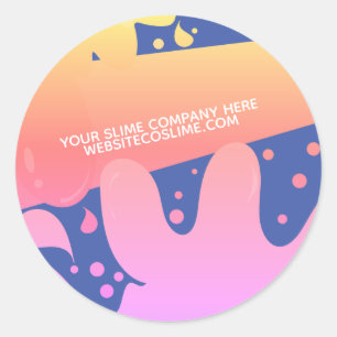 Sticker Rond Entreprise de branding de société de slime coloré
