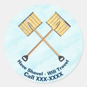 Sticker Rond Entreprise de tournage de neige