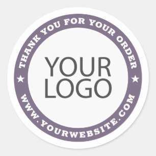 Sticker Rond Entreprise Moderne Personnalisé Logo et site Web