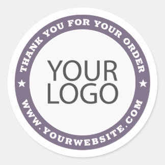 Sticker Rond Entreprise Moderne Personnalisé Logo et site Web