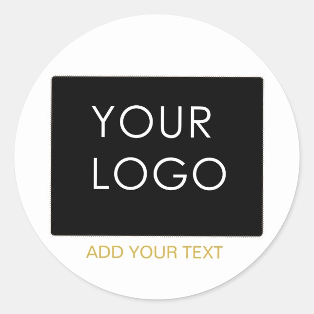 Sticker Rond Entreprise personnalisable Ajouter un logo Blanc m (Devant)