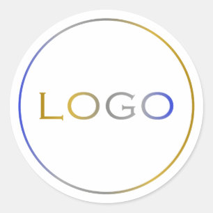 Sticker Rond Entreprise Personnalisée Grand logo rond Simple