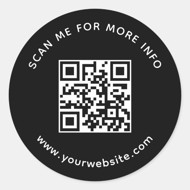Sticker Rond Entreprise Professionnelle QR Code Analyse-Moi Pou (Devant)