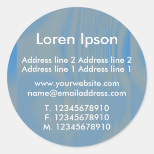 Sticker Rond Entreprise/profil Brown bleu et clair
