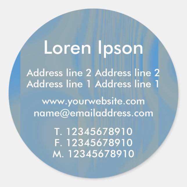 Sticker Rond Entreprise/profil Brown bleu et clair (Devant)