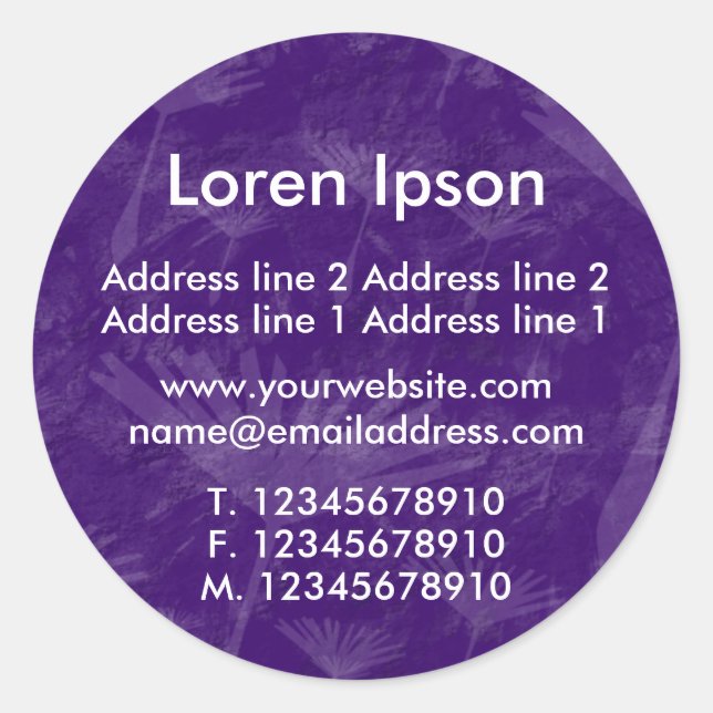 Sticker Rond Entreprise/profil Purple Earth (Devant)