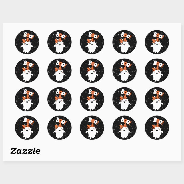 Sticker Rond Entrez dans l'Halloween (Feuille)