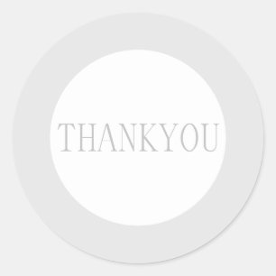 STICKER ROND ENVELOPE SEAL : MINIMAL : MERCI