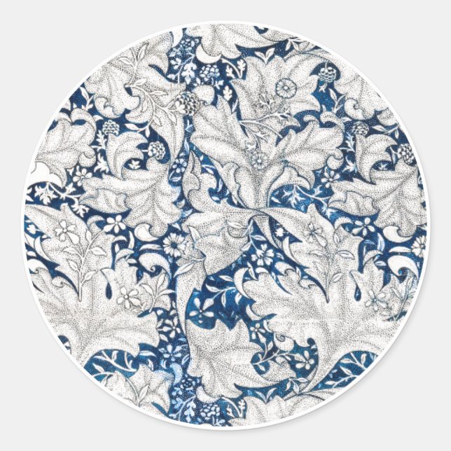 STICKER ROND ENVELOPE SEAL : WILLIAM MORRIS : WALLFLOWER (Devant)